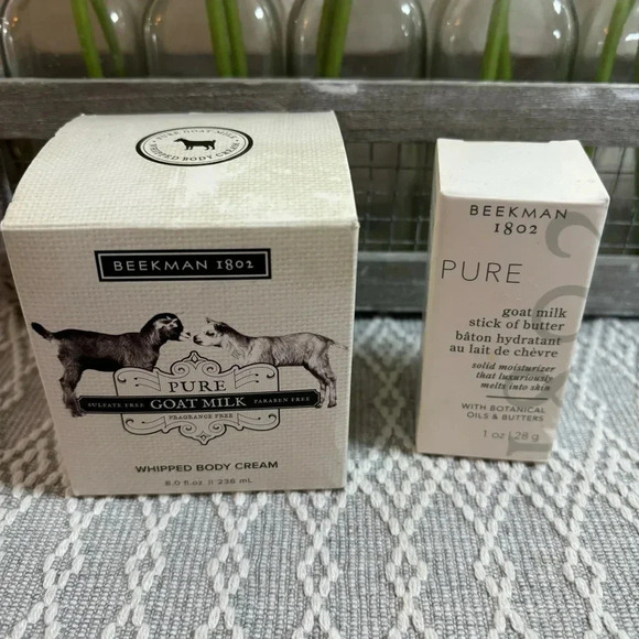 Beekman 1802 Whipped Body Cream and Pure Goat Milk Stick of Butter Bundle. - Picture 1 of 3